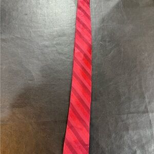 Vibrant Red Classic Striped Tie